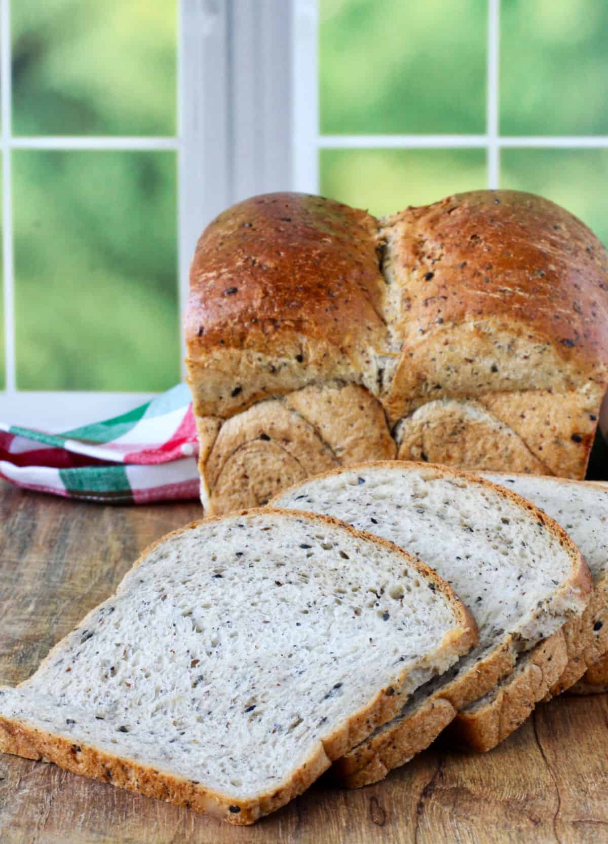 Black Sesame shokupan slices