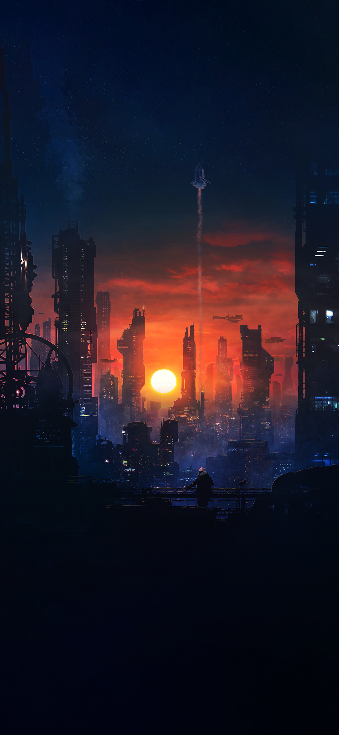 FUTURISTIC CITYSCAPE WALLPAPER HD FOR PHONE