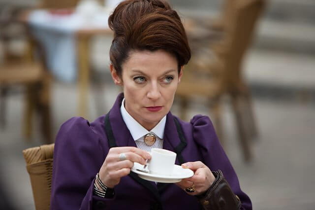 Missy (Michelle Gomez) drinking tea