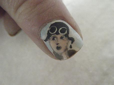 Nailart fo Amelia on Sky blue Background