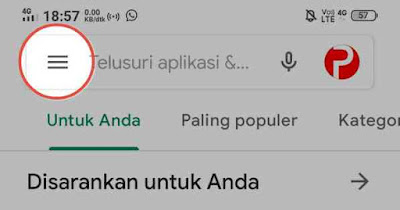 Buka pengatuan di playstore