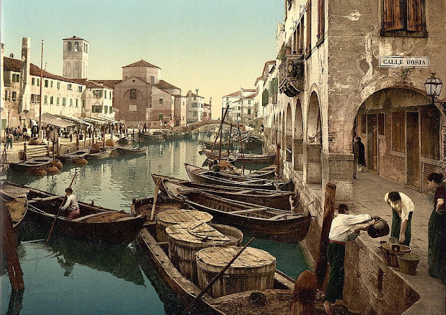 chioggia fish market- Old Photo - venice