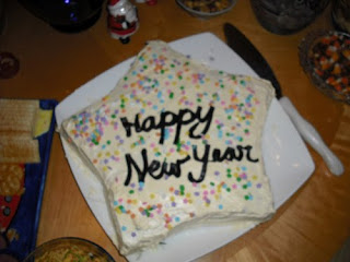 new year wishes with cake