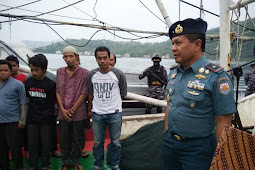 Lanal Tarempa Mengamankan KII Berneo Pearl Yang Diduga Melakukan Ilegal Fishing