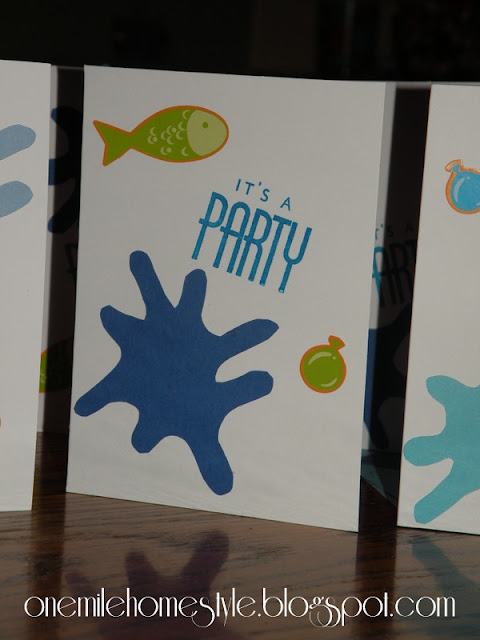 Water theme birthday party invites