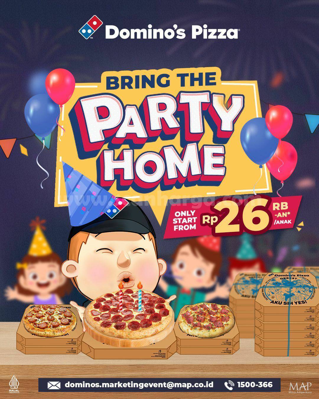 Promo DOMINO’S PIZZA Bring Party Home mulai 26 Ribu-an