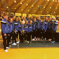 Group picture of East Kilbride Trampoline Club at Scottish Championships