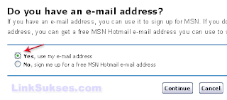 Cara daftar ke MSN