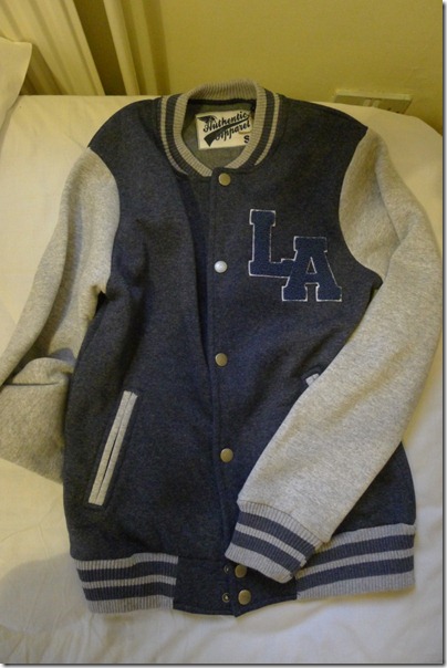 grey varsity jacket