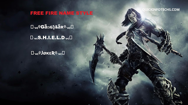 Free Fire Name Style - Nickname, Colol and Stylish Font