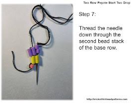 Click the image to view the Two Row or Peyote Start beading tutorial image larger.