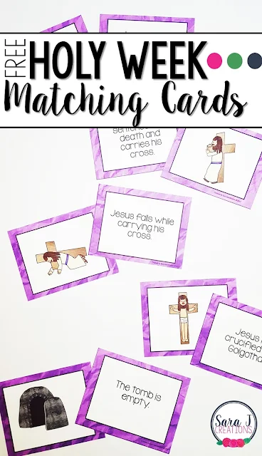 Free Holy Week Matching Cards