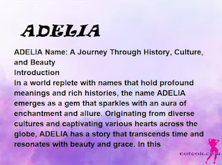 meaning of the name "ADELIA"