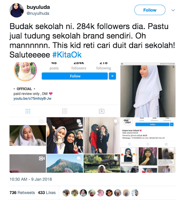 budak sekolah viral Iman safiyah