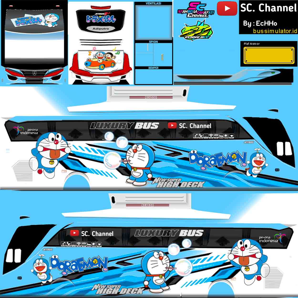 bussid livery doraemon