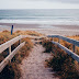 Small bridge and a beautiful view of the beach