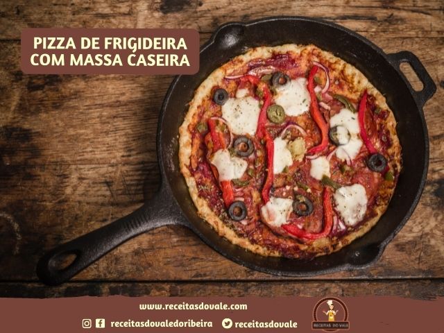 Receita de Pizza de Frigideira com Massa Caseira