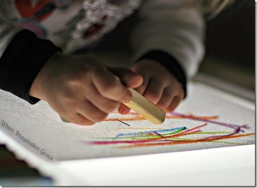 chalk art on the light table