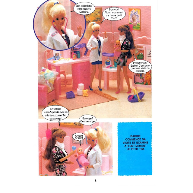 Deuxième page du roman-photos Barbie docteur.
