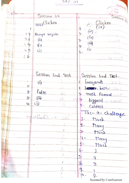 Clicker, Take a challenge, Session End Test