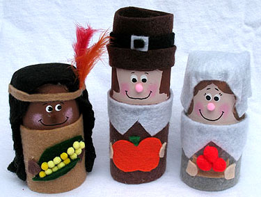 Thanksgiving Craft Ideas Adults on Kids   Crafts   Thanksgiving   Cardboard Tube Pilgrims   Indians