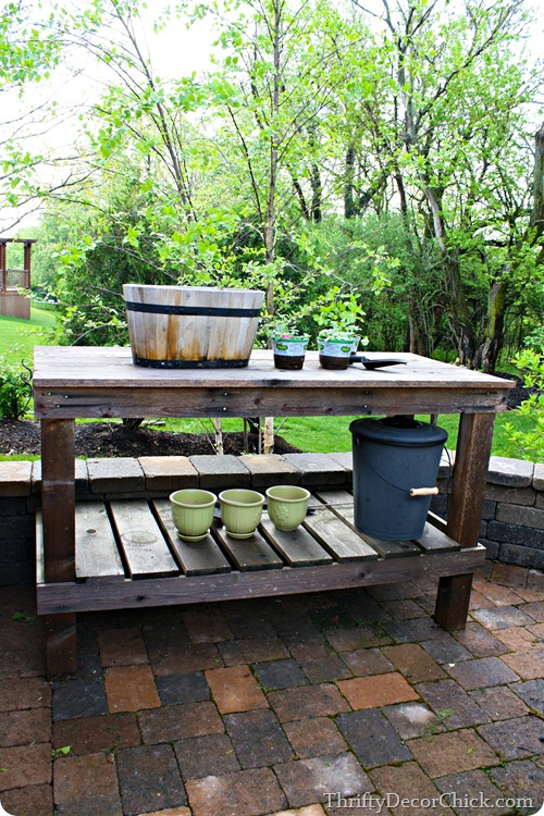 DIY potting bench