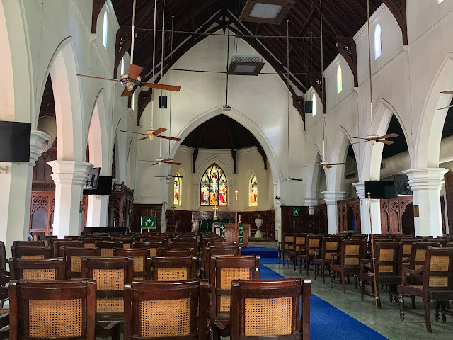 the sanctuary of Christ Church, Bangkok, Thailand