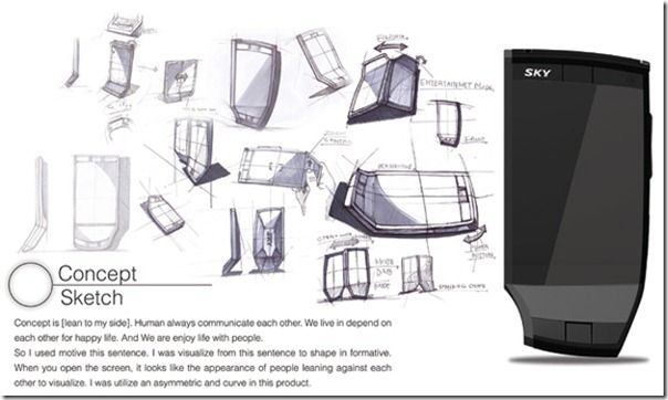 Future technology Concept Asymmetric smartphone Lean On Me