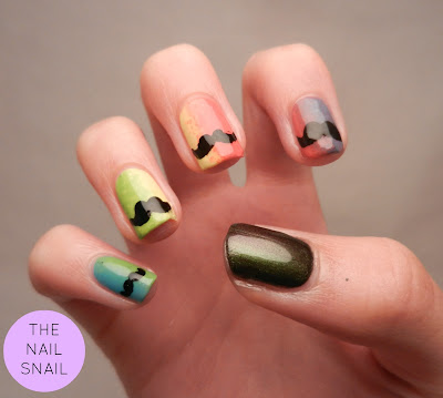 moustache nails