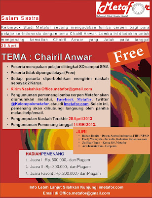 Info Lomba Cerpen Pelajar Se-Indonesia