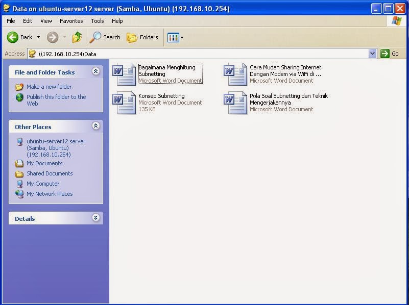 Cara Install Samba di Ubuntu Server 12.04