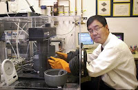 Caption: UCLA Engineering's Kang Wang in his lab. Credit: UCLA Engineering, Usage Restrictions: Permission to use photo is granted to all news media organizations in context with story or caption explaining grant.