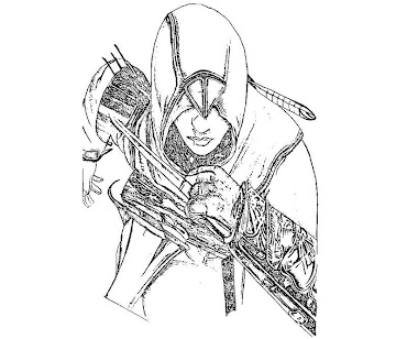 #2 Assassin's Creed Coloring Page