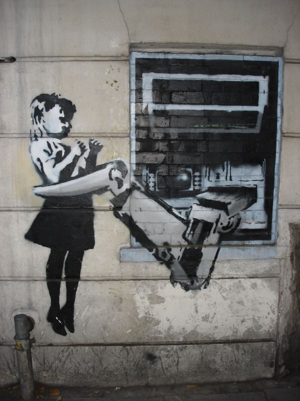 banksy graffiti artwork. Banksy Graffiti - Is It Art Or