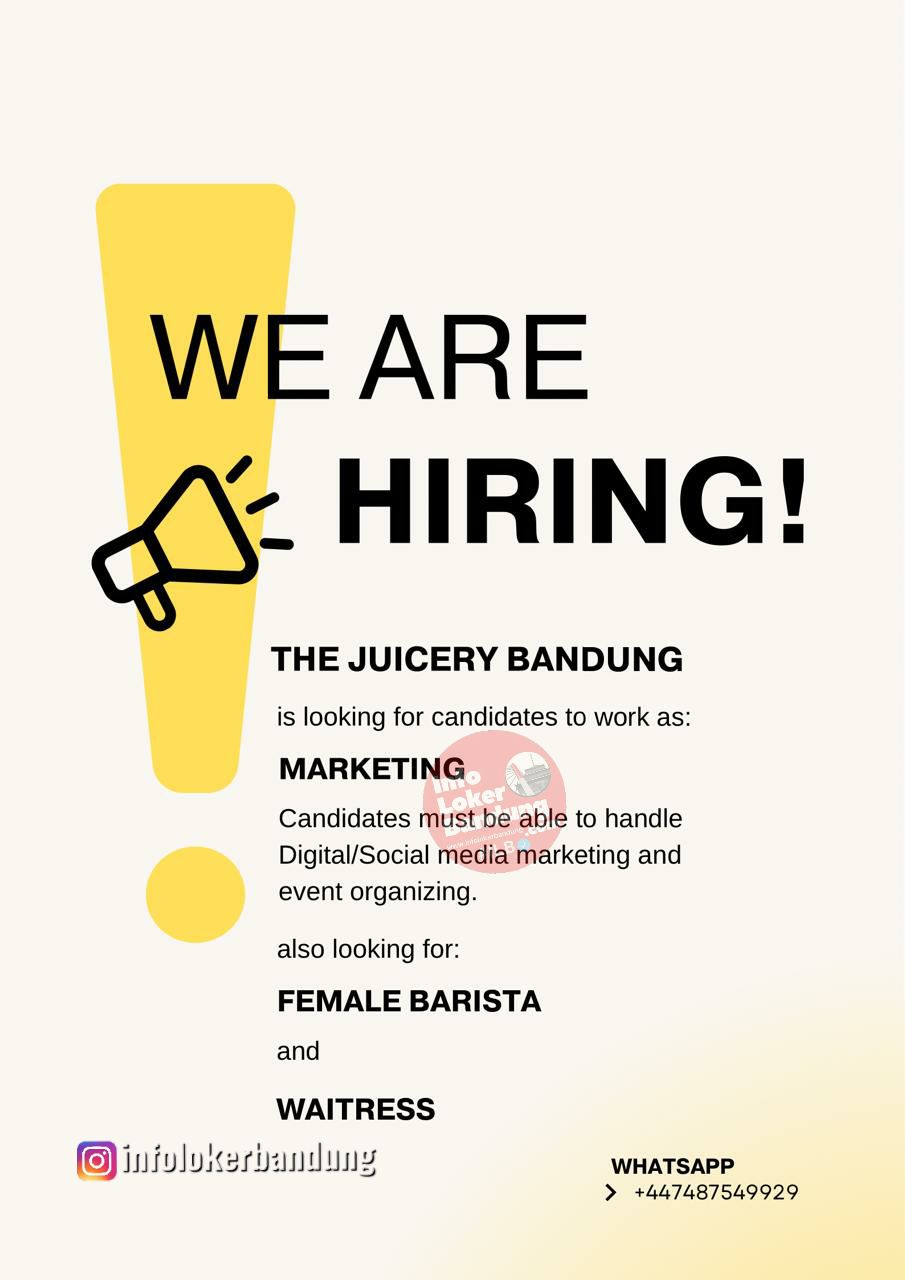 Lowongan Kerja The Juicery Bandung April 2024