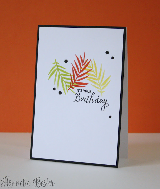 birthday card in Autumn colors