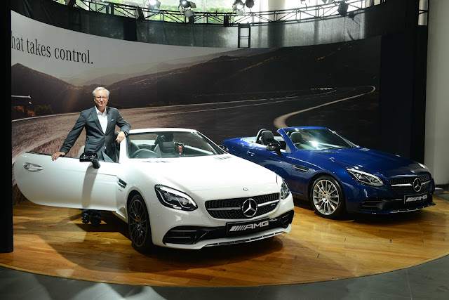 Mr. Roland Folger, Managing Director & CEO, Mercedes-Benz India at the launch of Mercedes- AMG SLC 43 in Delhi