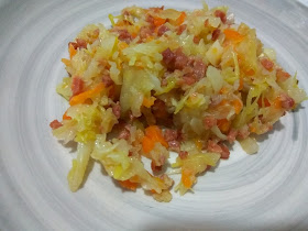 Verduras con jamón. Patedeloca.com