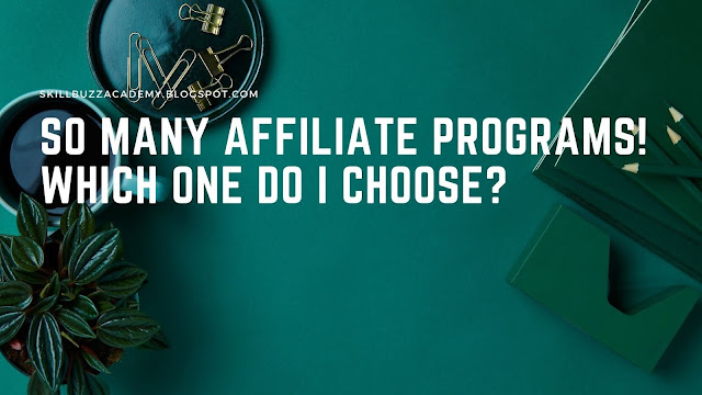 So many affiliate programs which one do i choose