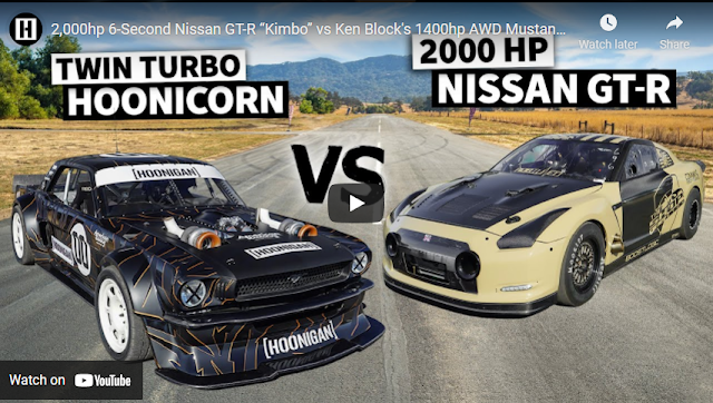 2,000hp 6-Second Nissan GT-R “Kimbo” vs Ken Block's 1400hp AWD Mustang // Hoonicorn vs The World 2