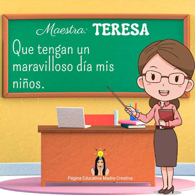 PIN Nombre Teresa - Maestra Teacher Teresa para imprimir