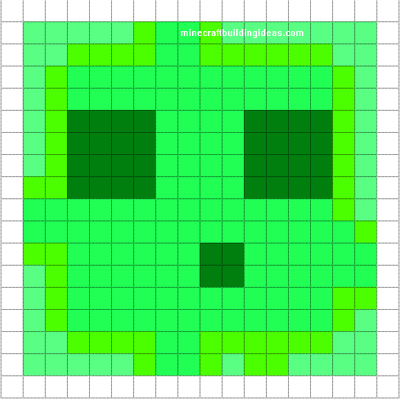 Minecraft Pixel Art Templates Slime