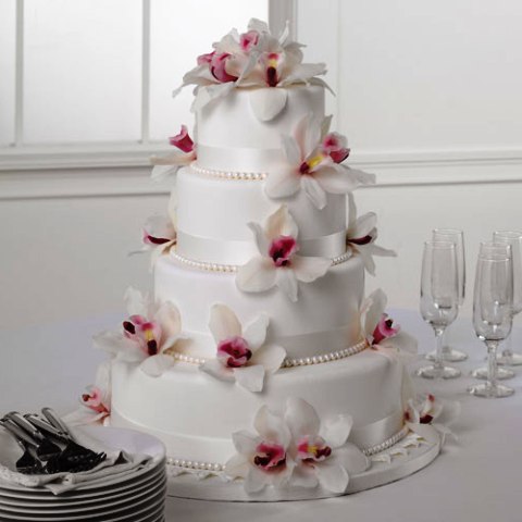 Pictures Of Flowers On Wedding Cakes