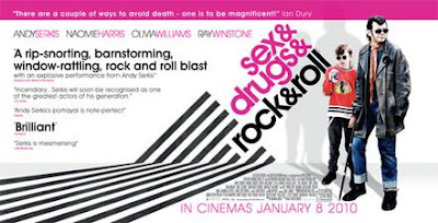 Poster do filme biográfico "Sex & Drugs & Rock and Roll"