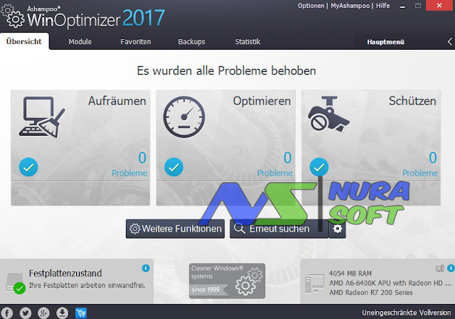 Screenshot Ashampoo WinOptimizer Full version 1