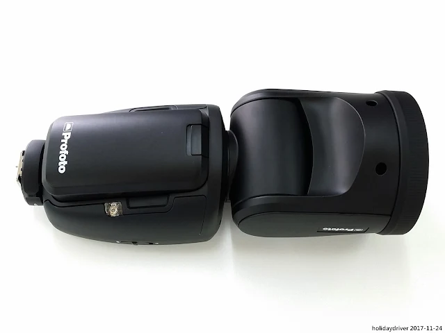 Front view of the Profoto A1 speedlight