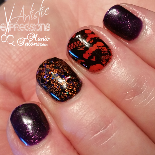 Halloween Nails with Madam Glam, Glitter and Stamping