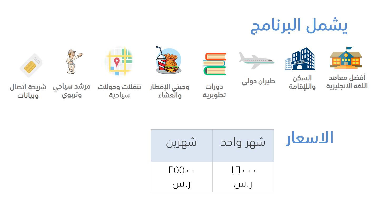 اسعار رحلة ماليزيا لتعلم اللغة الانجليزية