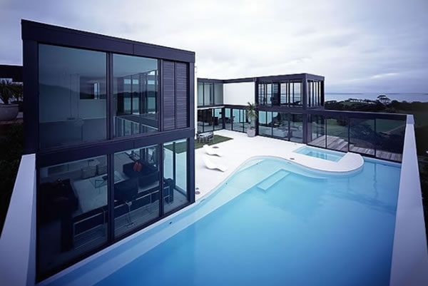 Modern House Design & Architecture Exterior - Pool Home Decor 2012