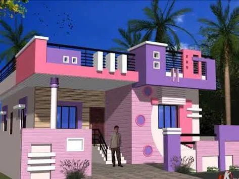 contoh model dinding depan rumah minimalis ala india